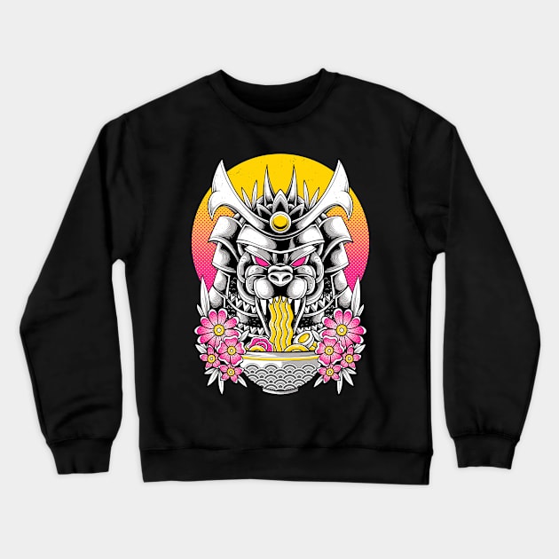 Samurai Kaiju Ramen Crewneck Sweatshirt by GODZILLARGE